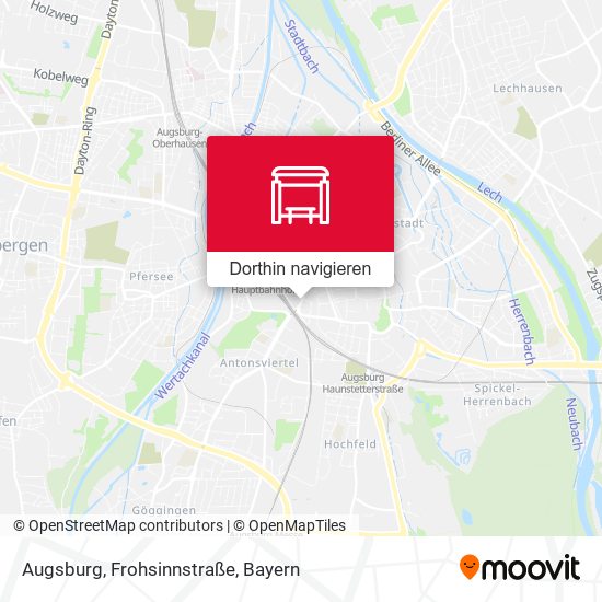 Augsburg, Frohsinnstraße Karte