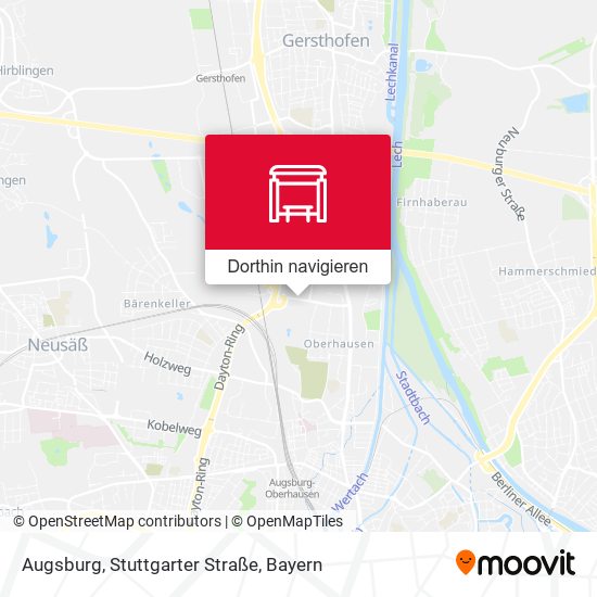 Augsburg, Stuttgarter Straße Karte