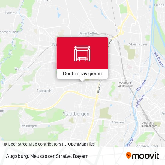 Augsburg, Neusässer Straße Karte
