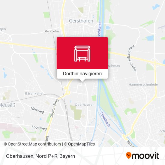 Oberhausen, Nord P+R Karte