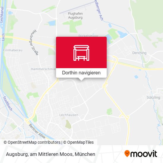 Augsburg, am Mittleren Moos Karte