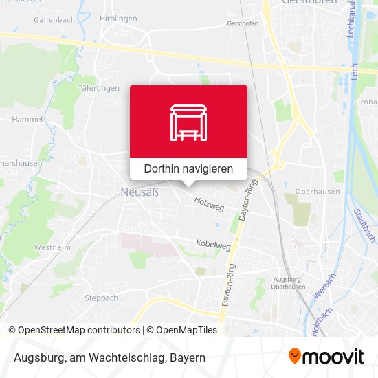 Augsburg, am Wachtelschlag Karte