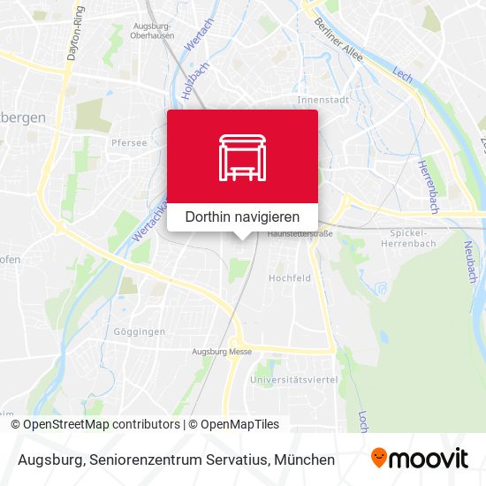 Augsburg, Seniorenzentrum Servatius Karte
