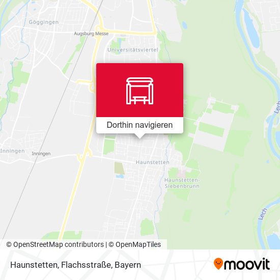 Haunstetten, Flachsstraße Karte