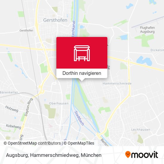 Augsburg, Hammerschmiedweg Karte