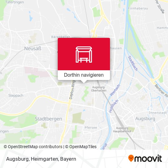 Augsburg, Heimgarten Karte