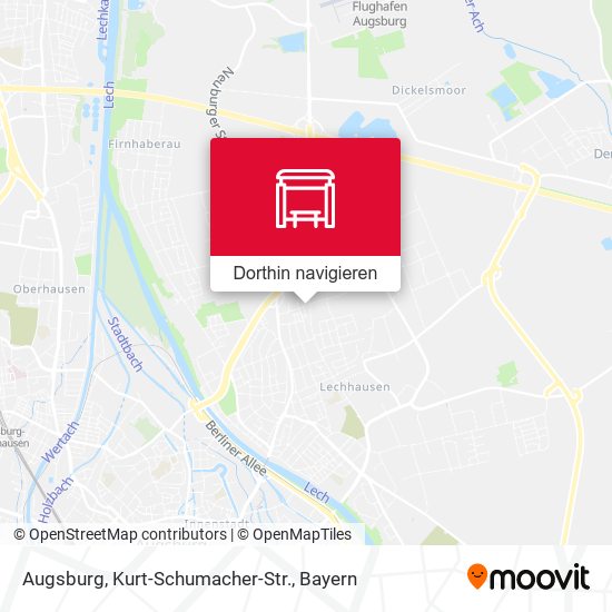 Augsburg, Kurt-Schumacher-Str. Karte