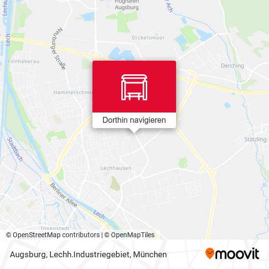 Augsburg, Lechh.Industriegebiet Karte