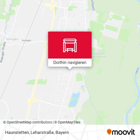 Haunstetten, Leharstraße Karte