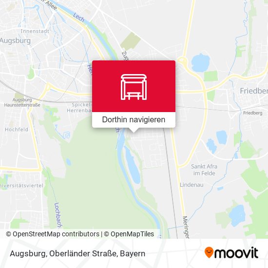 Augsburg, Oberländer Straße Karte