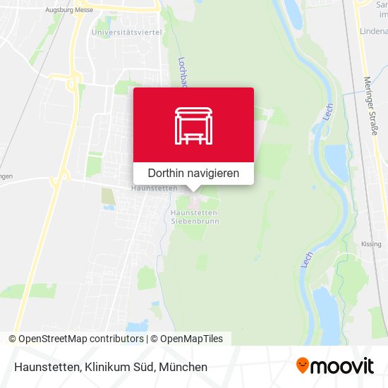 Haunstetten, Klinikum Süd Karte