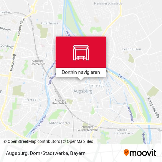 Augsburg, Dom/Stadtwerke Karte