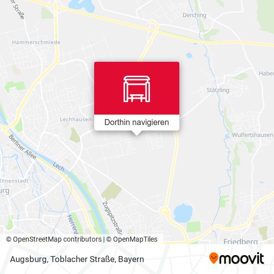 Augsburg, Toblacher Straße Karte