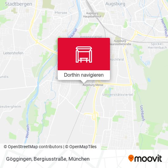 Göggingen, Bergiusstraße Karte