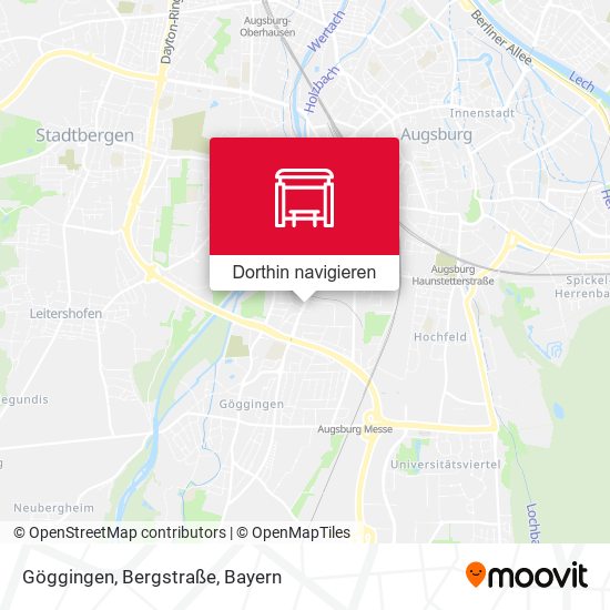 Göggingen, Bergstraße Karte