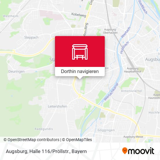 Augsburg, Halle 116/Pröllstr. Karte