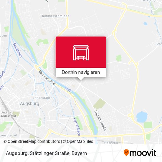 Augsburg, Stätzlinger Straße Karte