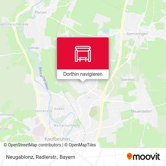 Neugablonz, Radlerstr. Karte