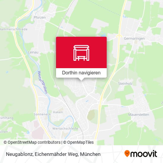 Neugablonz, Eichenmähder Weg Karte