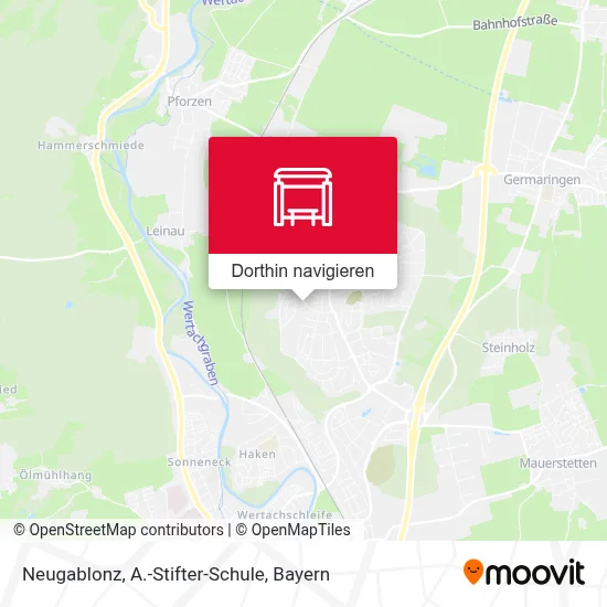 Neugablonz, A.-Stifter-Schule Karte