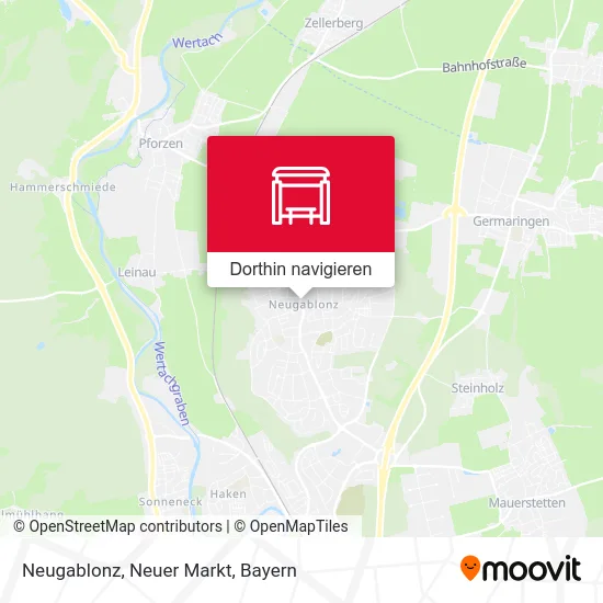 Neugablonz, Neuer Markt Karte