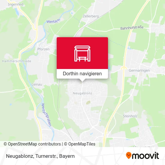 Neugablonz, Turnerstr. Karte