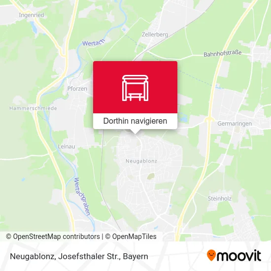 Neugablonz, Josefsthaler Str. Karte