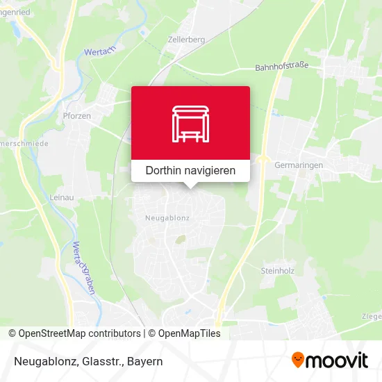 Neugablonz, Glasstr. Karte