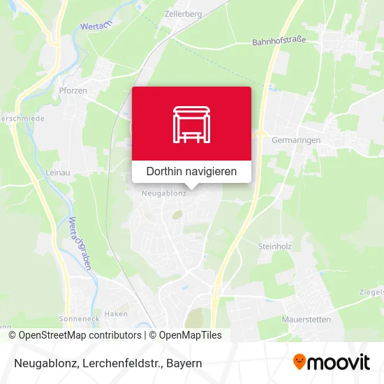 Neugablonz, Lerchenfeldstr. Karte