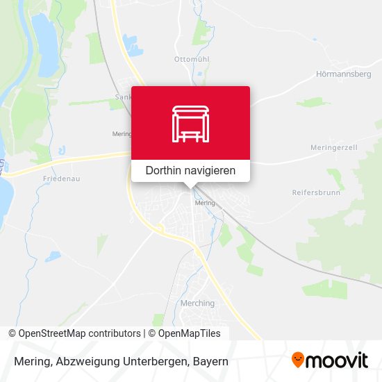 Mering, Abzweigung Unterbergen Karte