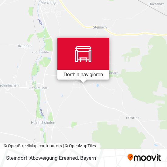 Steindorf, Abzweigung Eresried Karte