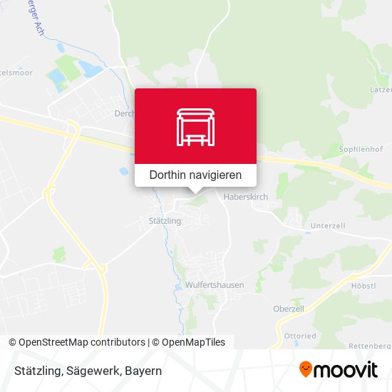 Stätzling, Sägewerk Karte