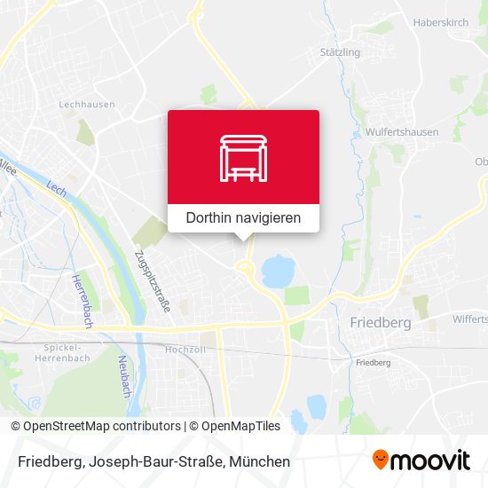 Friedberg, Joseph-Baur-Straße Karte