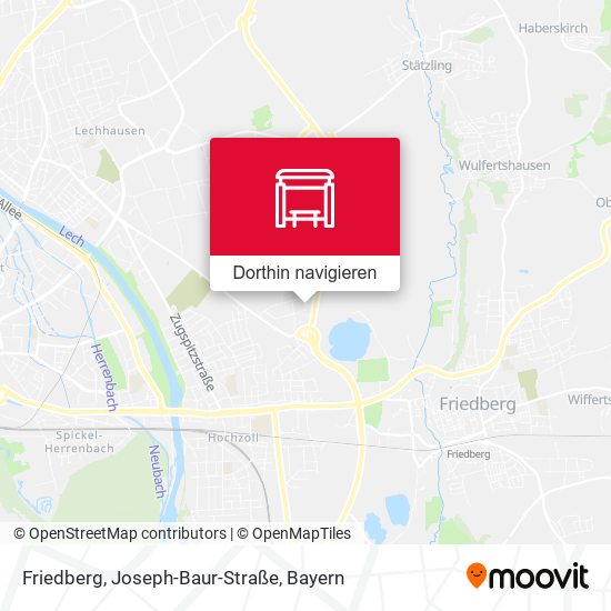 Friedberg, Joseph-Baur-Straße Karte