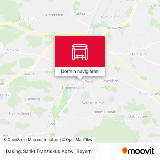 Dasing, Sankt Franziskus Abzw. Karte