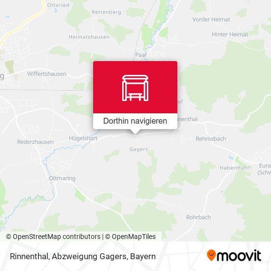 Rinnenthal, Abzweigung Gagers Karte