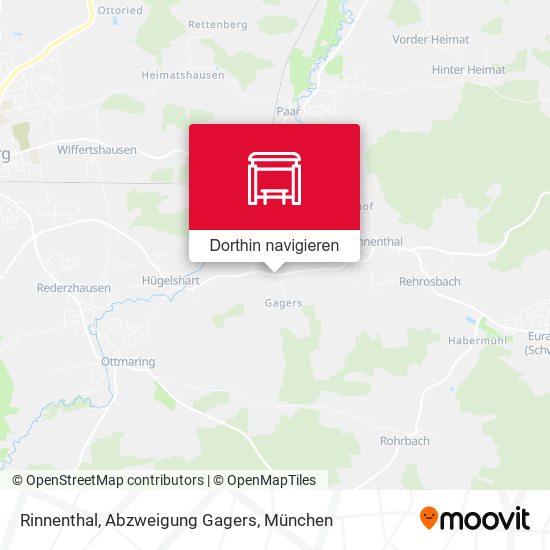 Rinnenthal, Abzweigung Gagers Karte