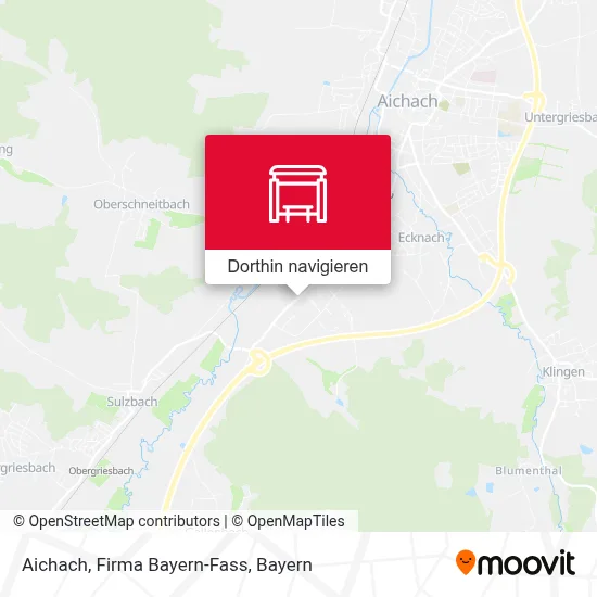 Aichach, Firma Bayern-Fass Karte