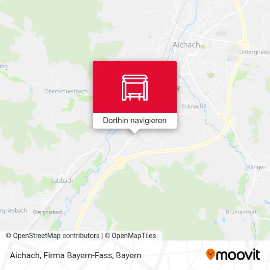 Aichach, Firma Bayern-Fass Karte