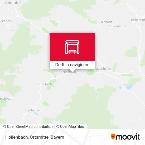 Hollenbach, Ortsmitte Karte