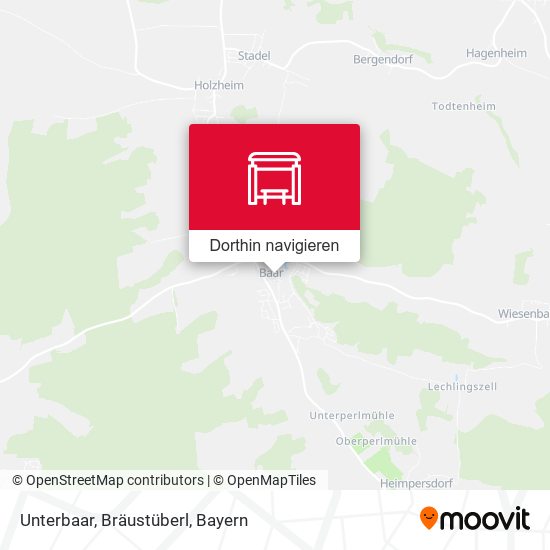Unterbaar, Bräustüberl Karte