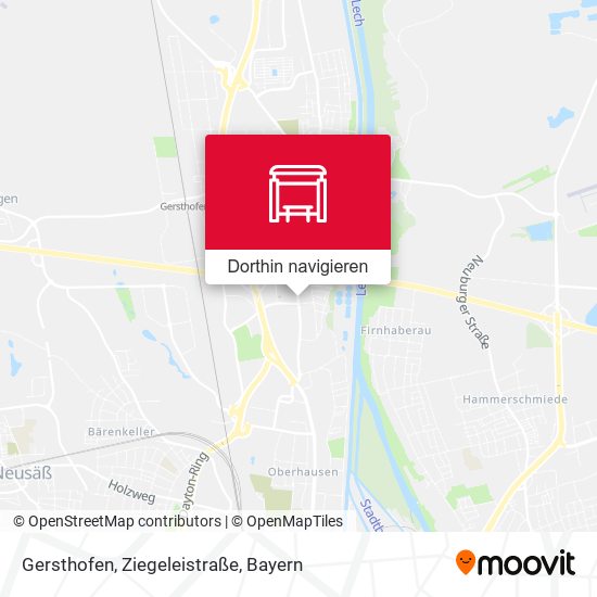 Gersthofen, Ziegeleistraße Karte