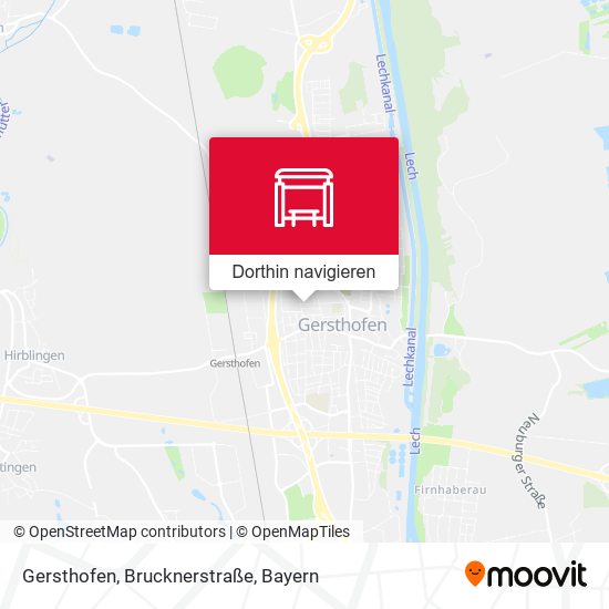 Gersthofen, Brucknerstraße Karte