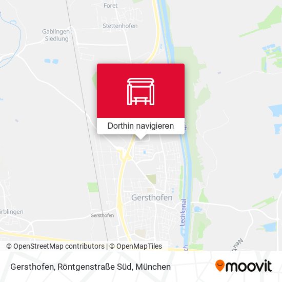 Gersthofen, Röntgenstraße Süd Karte