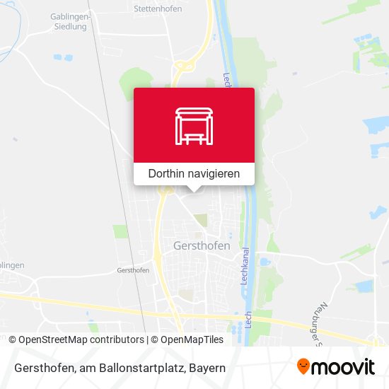 Gersthofen, am Ballonstartplatz Karte