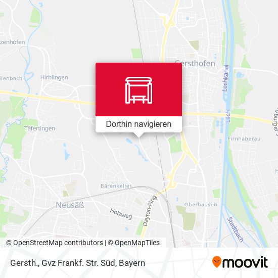 Gersth., Gvz Frankf. Str. Süd Karte