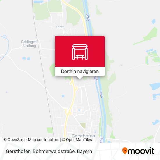 Gersthofen, Böhmerwaldstraße Karte