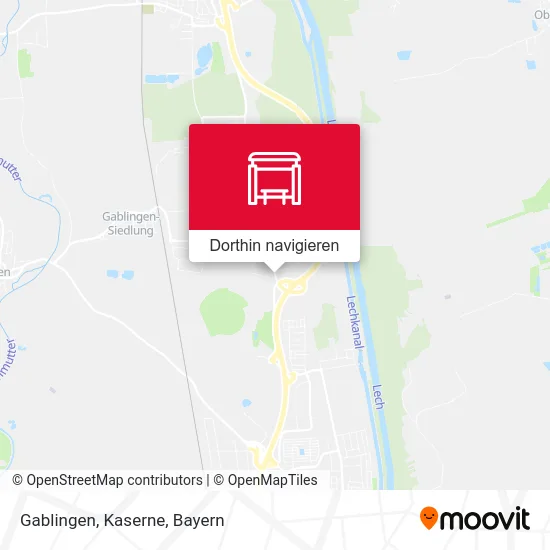 Gablingen, Kaserne Karte
