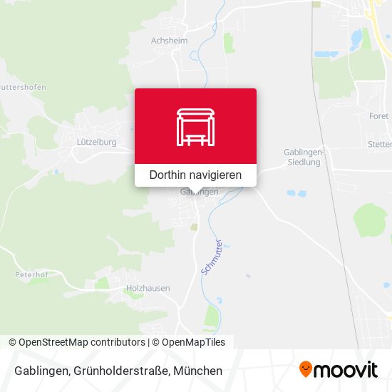 Gablingen, Grünholderstraße Karte