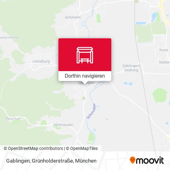 Gablingen, Grünholderstraße Karte
